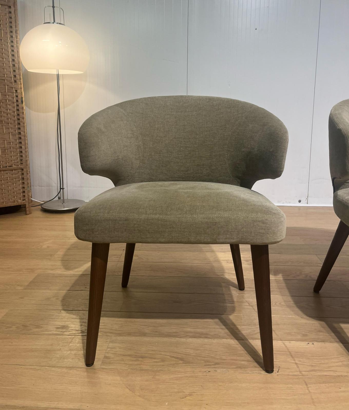NIEUWSTAAT Minotti Dining Chairs Beige/Taupe Set 4