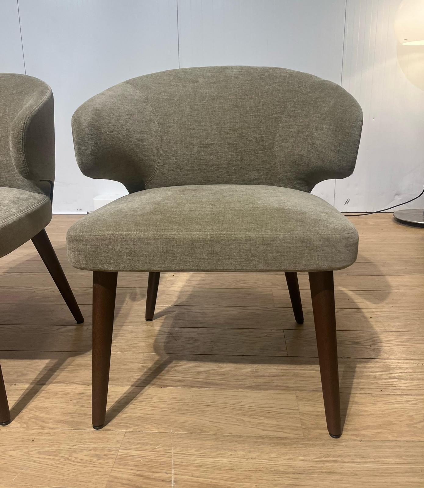 NIEUWSTAAT Minotti Dining Chairs Beige/Taupe Set 4