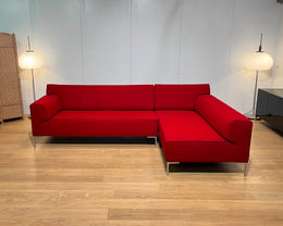 Design on Stock Bloq Hoekbank Ploegwol Rood Nieuwstaat