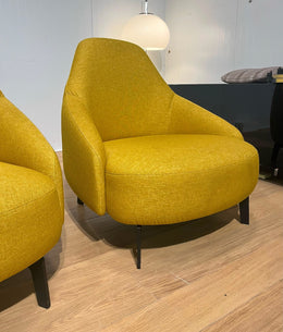 Nieuwstaat 4x Leolux Jill Fauteuil Geel