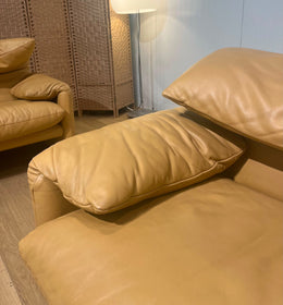 Nieuwstaat Cassina Maralunga Fauteuil Bruin Leer