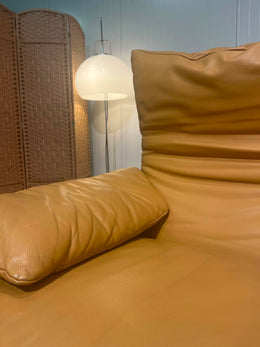 2x Nieuwstaat Cassina Maralunga 2-Zits Bank Bruin Leer