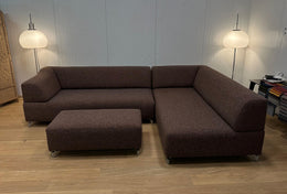 NIEUW Leolux Faya Lobi Hoekbank Ploegwol + Hocker