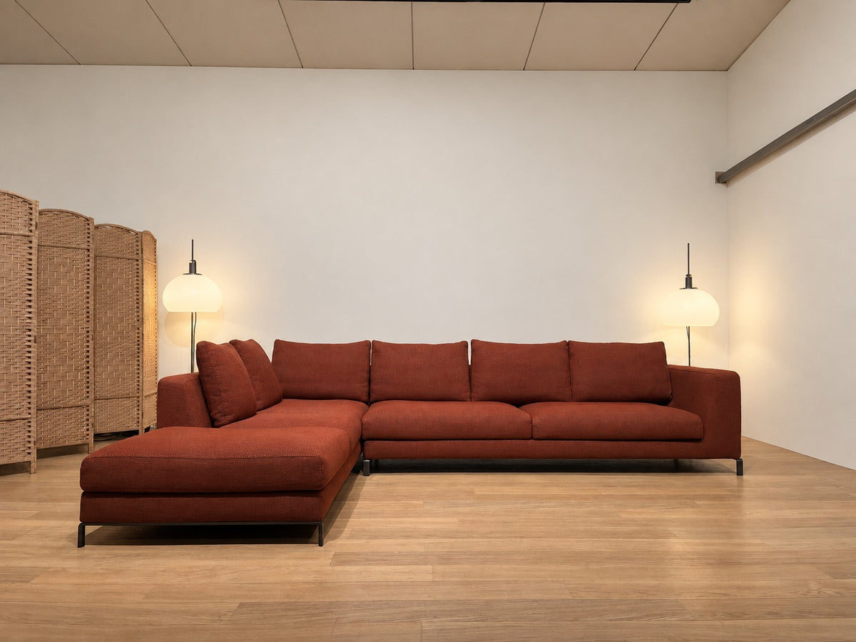 ZGAN B&B Italia Ray Hoekbank Terra + GARANTIE | NP €14.750