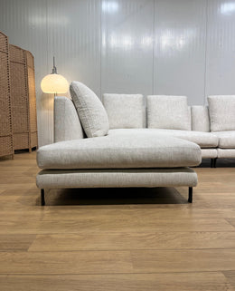NIEUW Minotti Allen Hoekbank Ecru + GARANTIE | NP €18.500