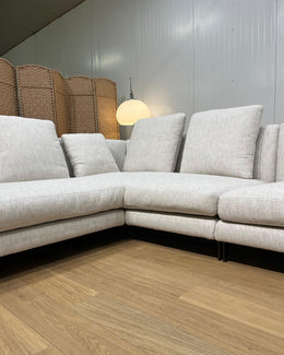 NIEUW Minotti Allen Hoekbank Ecru + GARANTIE | NP €18.500