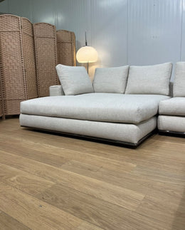 NIEUW Minotti Hamilton Hoekbank + Hocker Ecru + GARANTIE