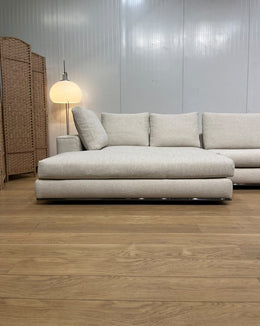 NIEUW Minotti Hamilton Hoekbank + Hocker Ecru + GARANTIE