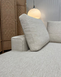 NIEUW Minotti Hamilton Hoekbank + Hocker Ecru + GARANTIE