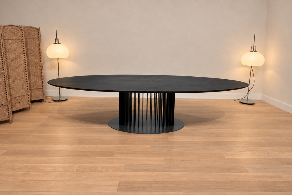 ZGAN Van der Donk Bas Eetkamertafel Zwart + GARANTIE