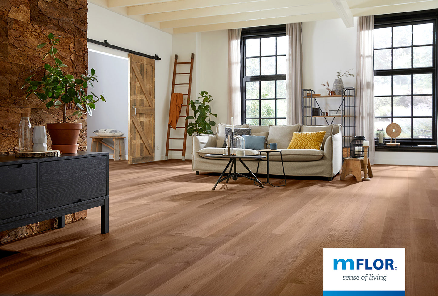Lijm PVC mFLOR Broad Leaf 41813 Dark Sycamore