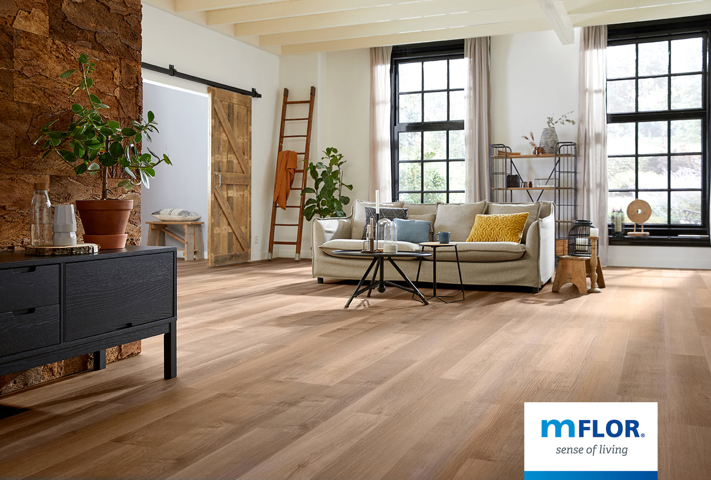 Lijm PVC mFLOR Broad Leaf 41815 Warm Sycamore