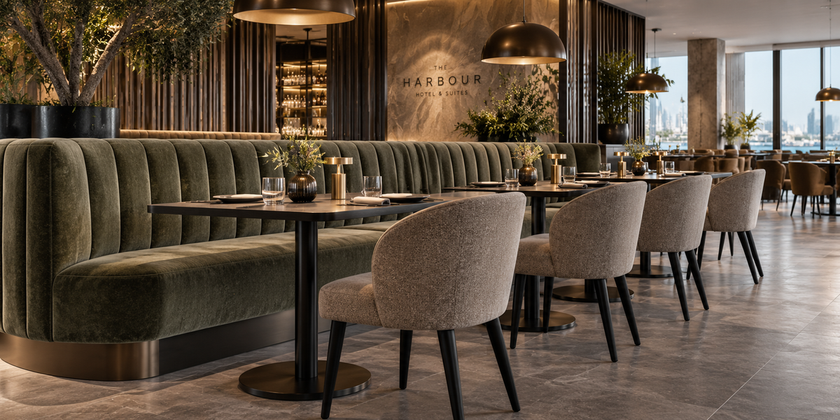Projectstoffering van zitmeubilair in horeca en hospitality